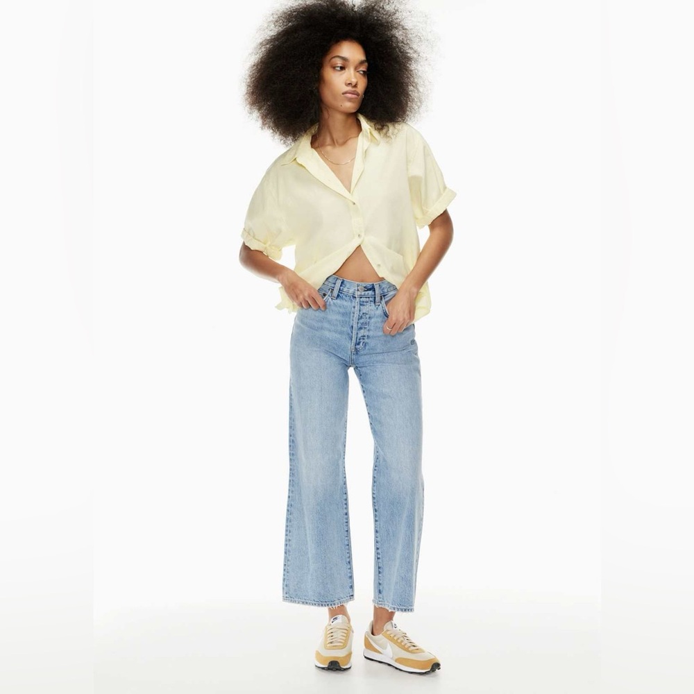 Aritzia Denim Forum The Farrah High Rise Wide Leg 28l